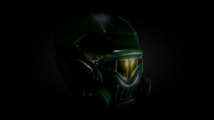 Space Soldier Helmet 3D Model
