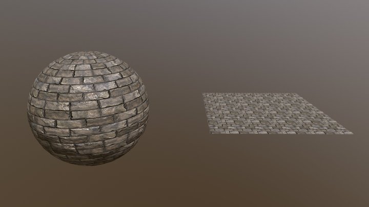 Stone Floor Texture 3D Model