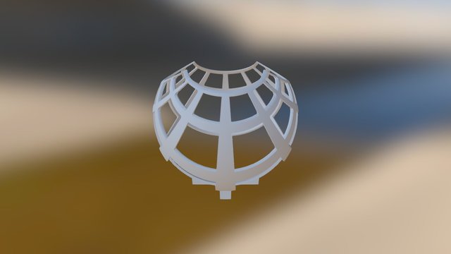 Stereographic Projection Wider Base 3D Model