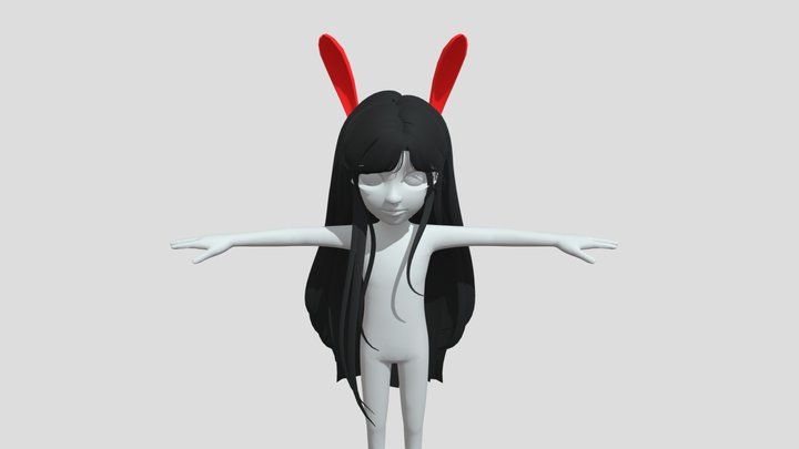 Hair FBX file prefab zepeto template 3D Item H51 3D Model