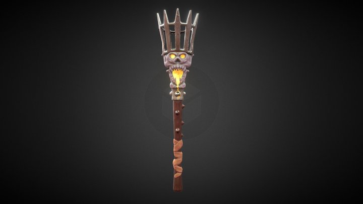 Stylized Torch 3D Model