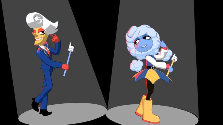 Elnina and Lanino from Deltarune 3D Model