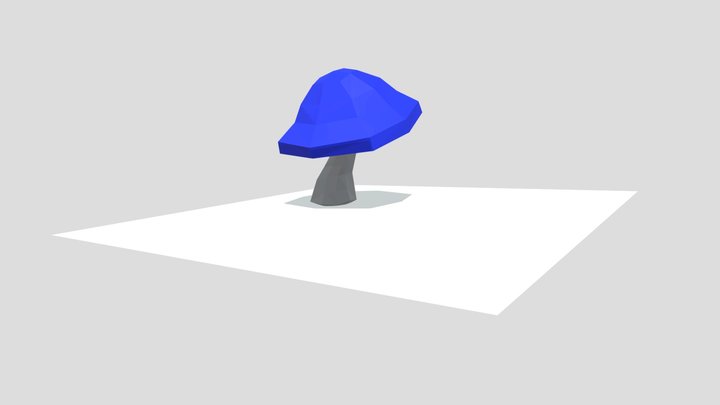 Low Poly Mushroom 3D Model