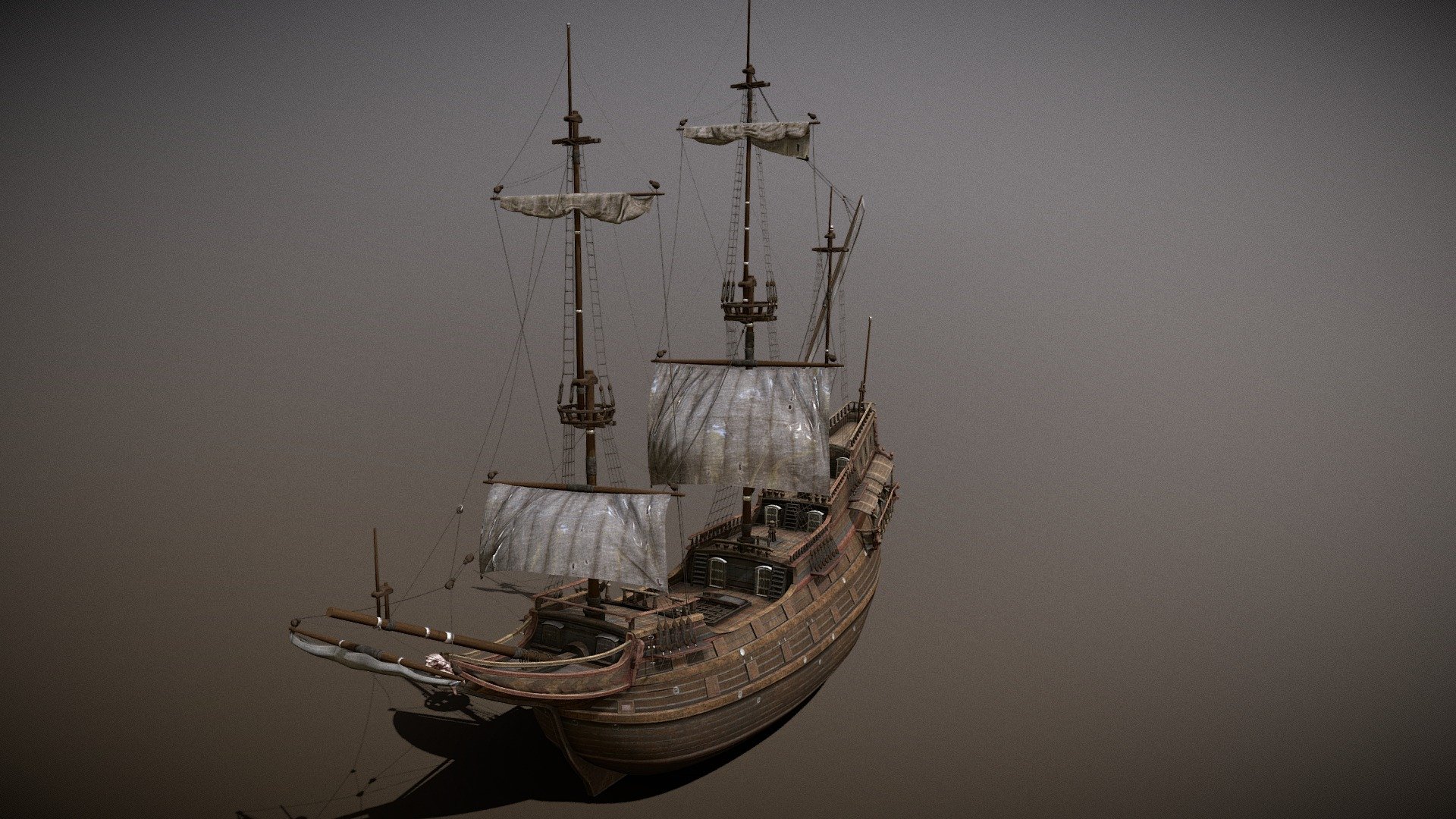 dutch ship large - Download Free 3D model by TegnoGenial [8ff8f94 ...