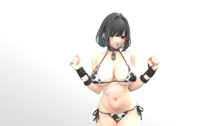 Ai-CountryAnimeGirlBikini 3D Model