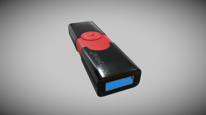 USB 3.1 Kingston Data Traveler 106 3D Model