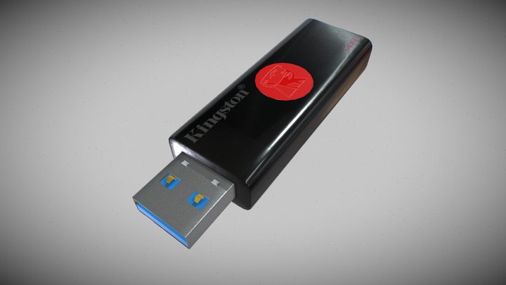 USB 3.1 Kingston Data Traveler 106 3D Model