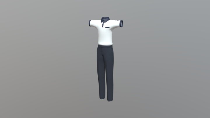 Male School Uniform 3D Model