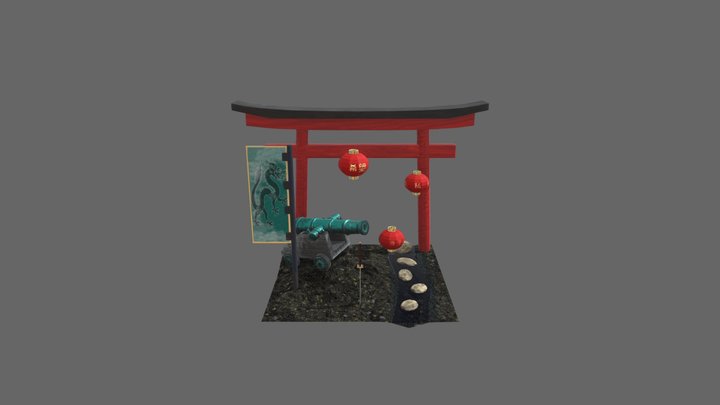 Cannon Environment Final 3D Model