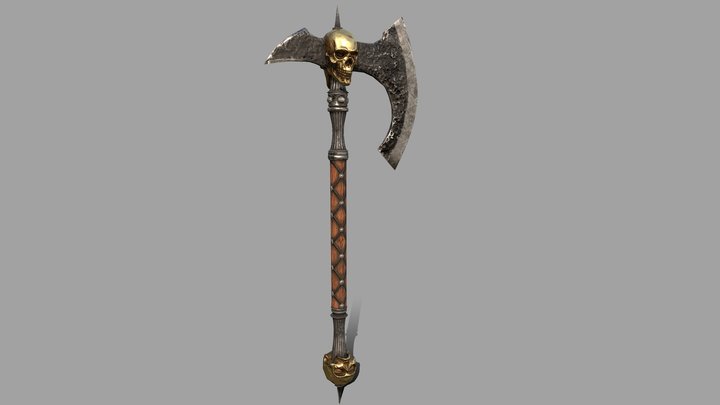 Skull Axe 3D Model