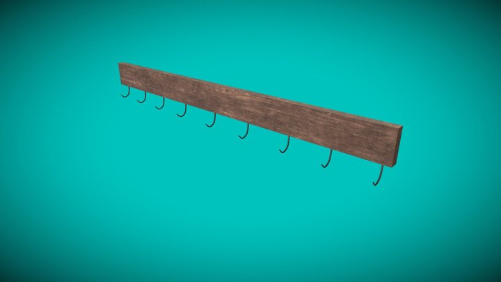 Wooden Tool Hanger 3D Model