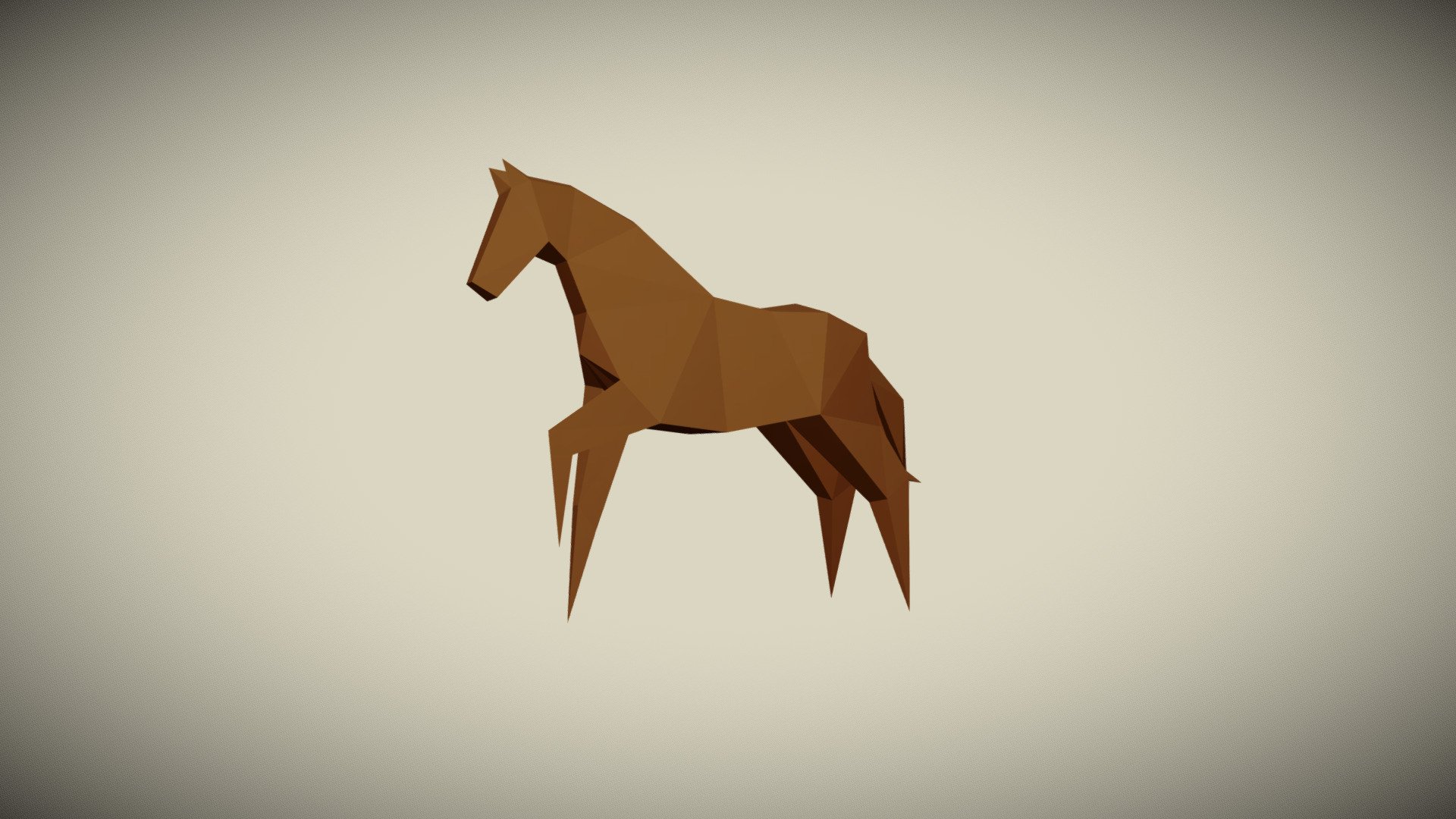 Origami Horse 3d Model By Runemarkstudio At Runemarkstudio