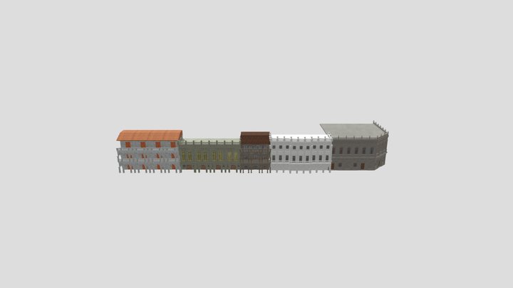 5 Buildings of Weld Quay 3D Model