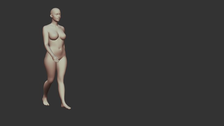 Mulher Andando 3D Model