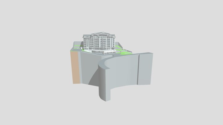 Гостиница Защитников Кавказа 3D Model