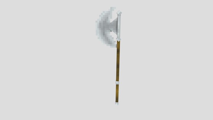 Low poly bardiche 3D Model