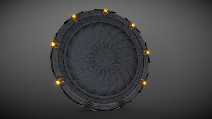 Stargate MilkyWay with Iris UDIM8 3D Model