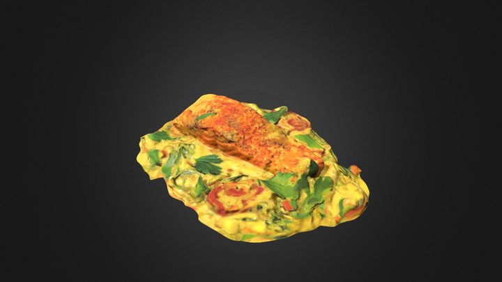 Salmon Dish 3D Model