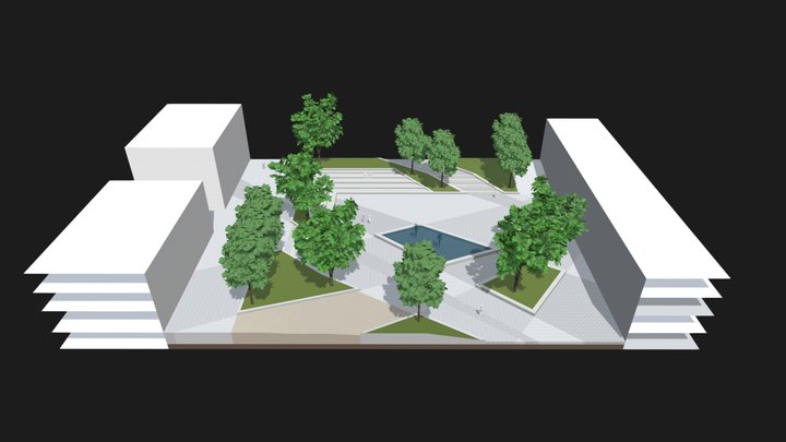 Square Model - section 3D Model