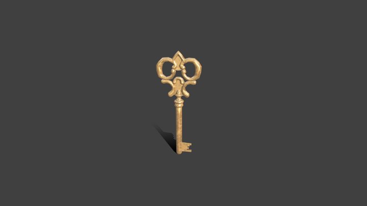 Golden Key 3D Model