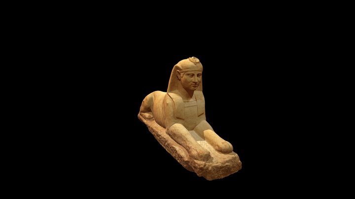 Egyptian-style sphinx statue