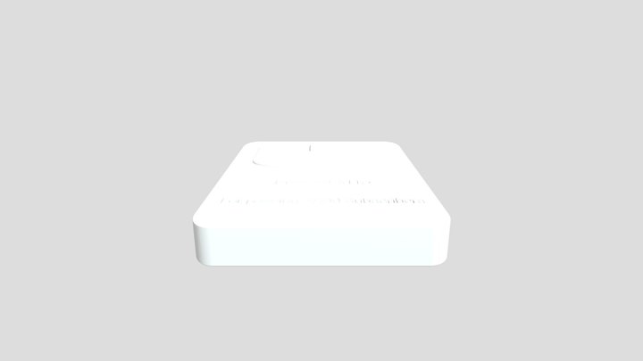 Small, 3D Printable, Youtube Play Button 2K Subs 3D Model