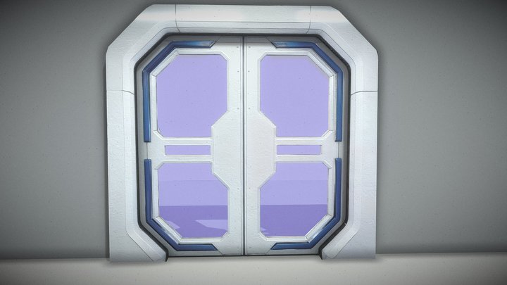 Super Low-poly Anime Spaceship door – Modèle 3D gratuit STL