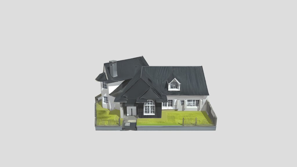 Casa Moderna con Dos Volúmenes -
