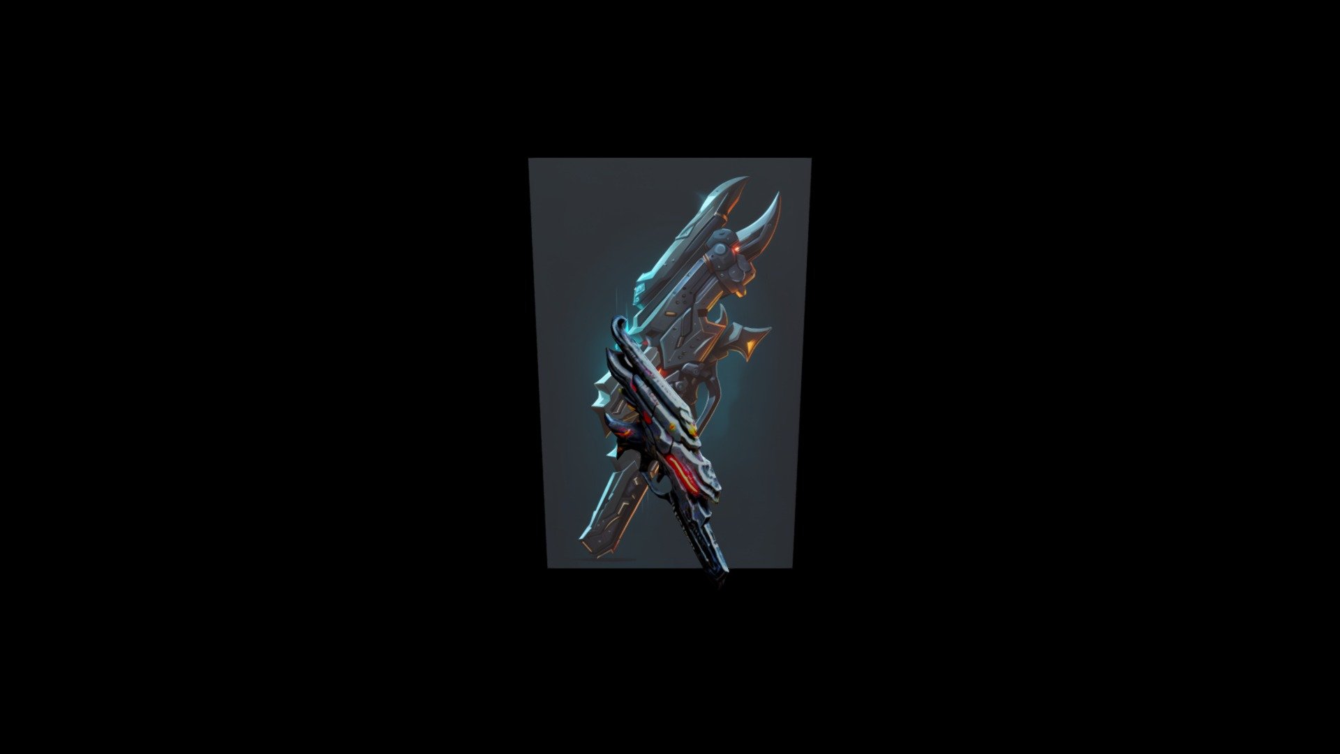 Futuristic Sci Fi Gun Illustration A futuri Download Free 3D model