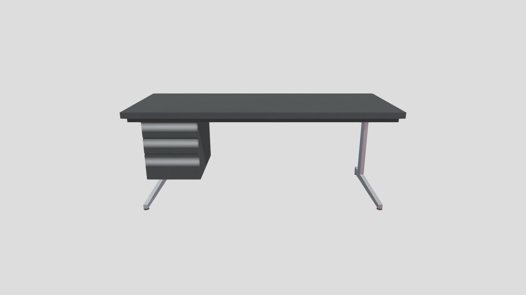 Desk With Drawers Dark