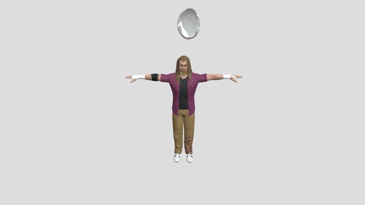 Joe Bozoni Custom Wrestler 3D Model