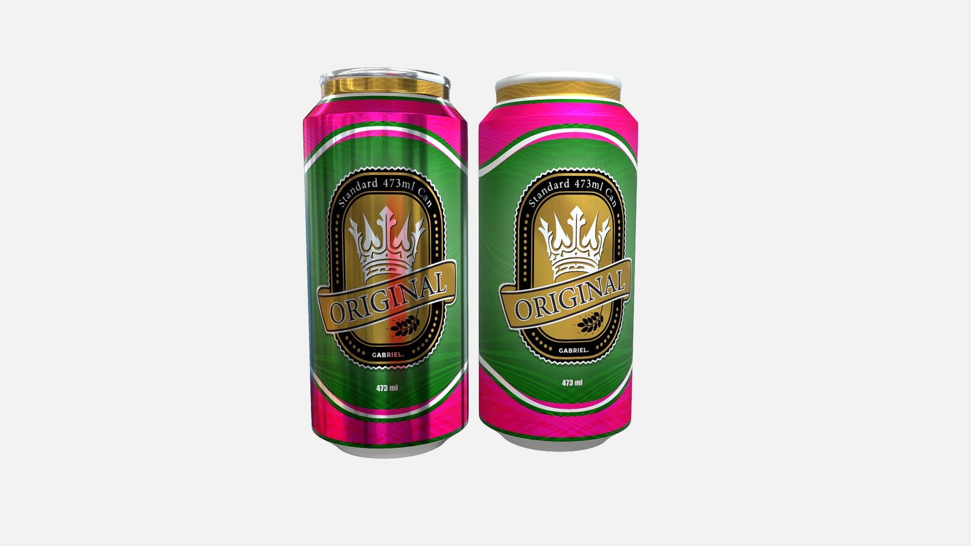 473 ml Standard Beverage Cans - Matte and Glossy - Buy Royalty Free 3D ...