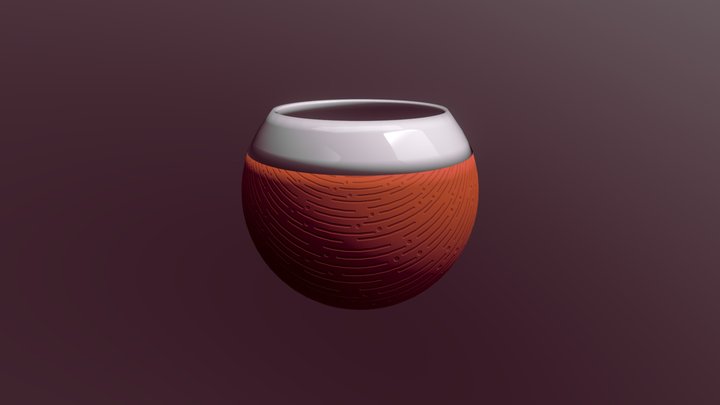 Pink Studded Planter 3D Model
