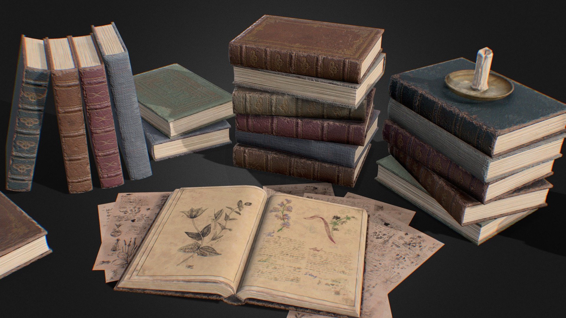 Open-book 3D models - Sketchfab