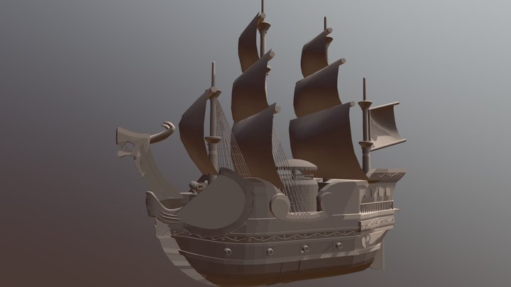 One Piece barco de shanks 3D Model