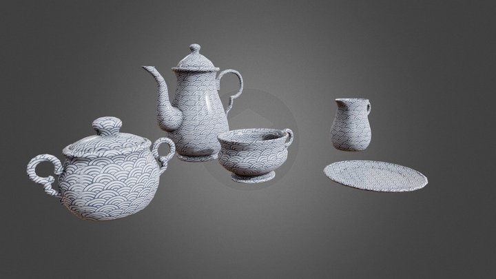 Tea Set 3D Model