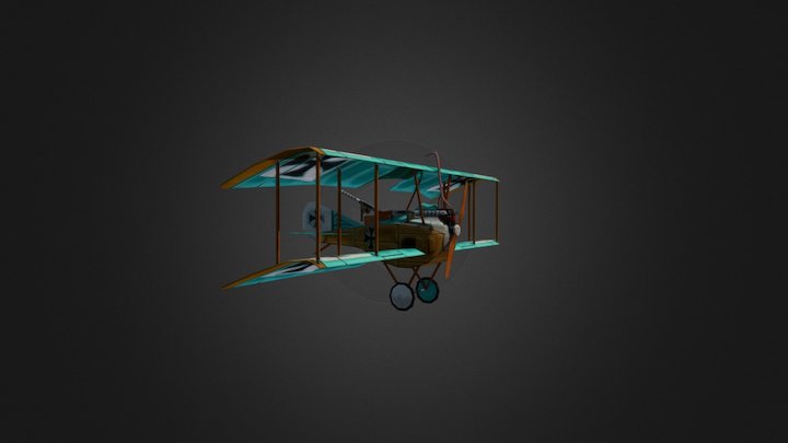 Stylised Albatros C.III 3D Model