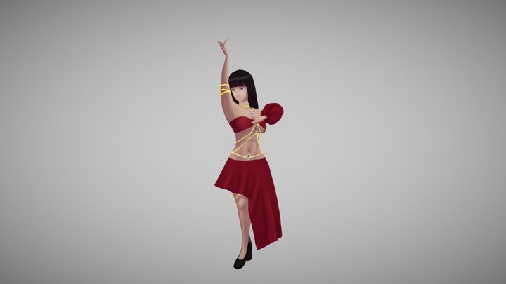 original character　Dancer 3D Model