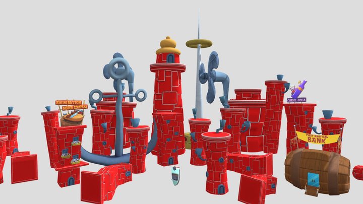 Sbfbbr - Downtown Bikini Bottom BG – Modelo 3D gratuito STL