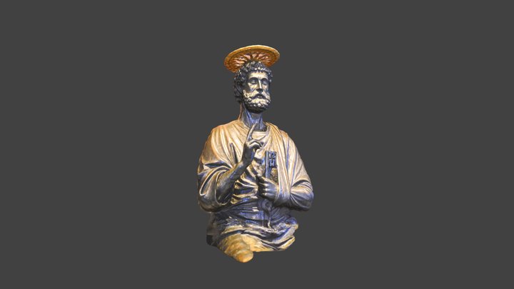 St. Peter statue at St. Peter's Basilica, Rome 3D Model