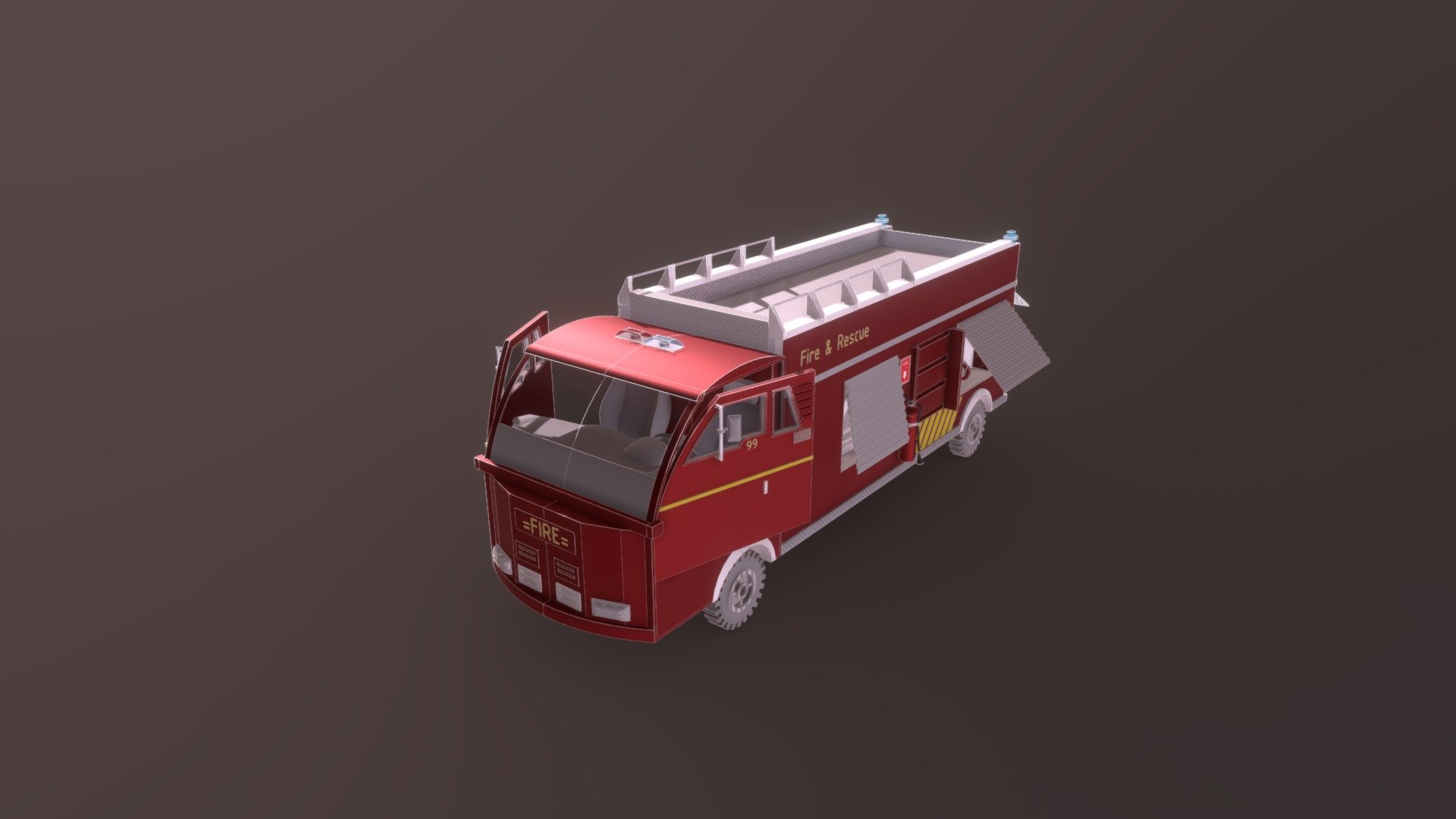 Low Poly - Fire Truck