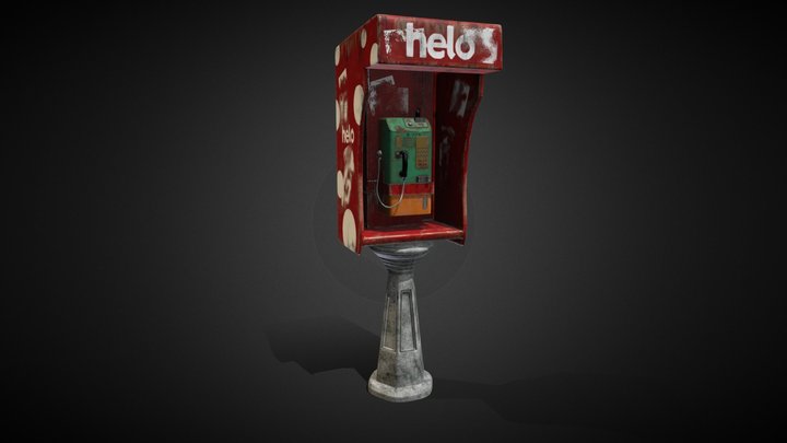 Phone Booth 3D Model