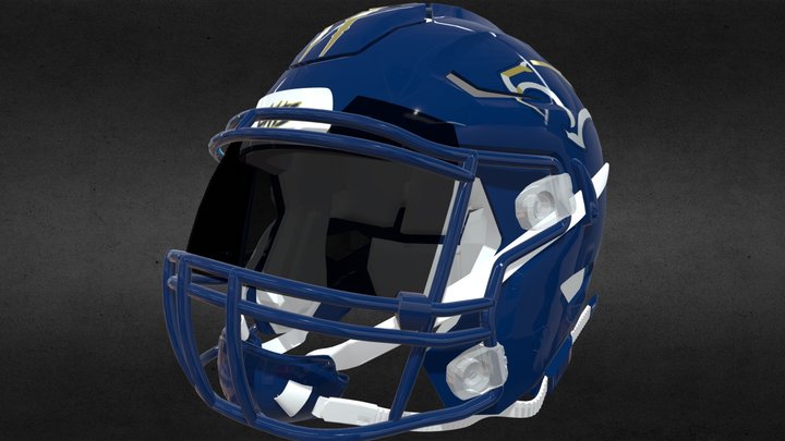 Southmoore Sabercats Football Helmet Concept 3D Model