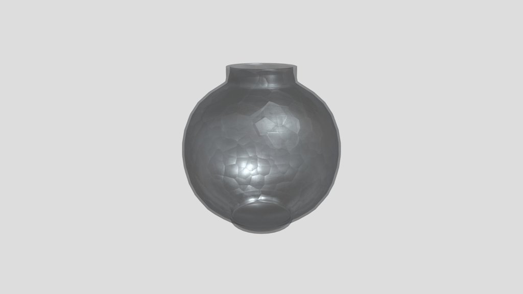 Hammered Metal Sphere Vase