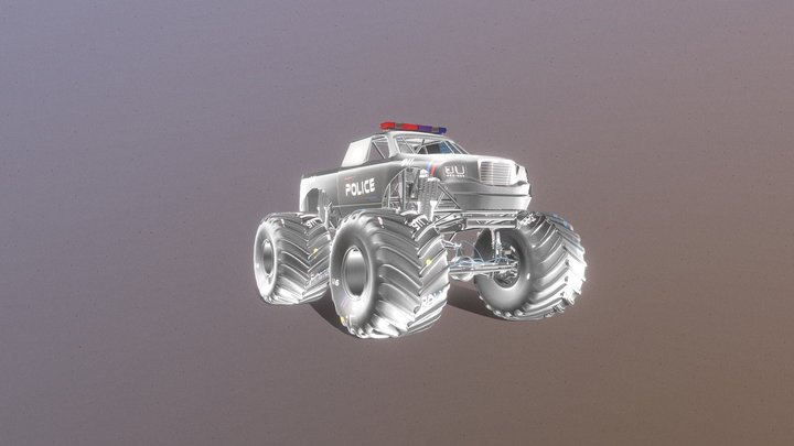 Police Monster Truck 3D Model