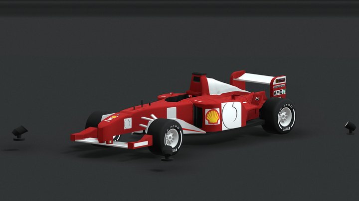 Michael Schumacher Ferrari F2003 GA 3D Model