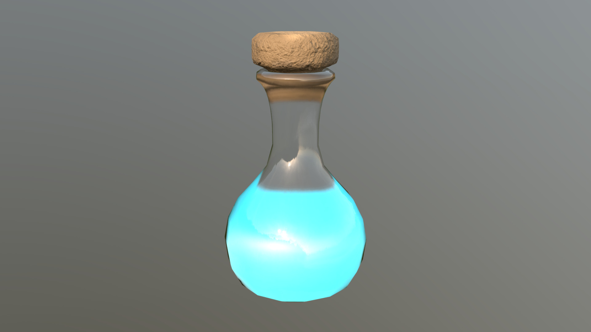 3D model Magic Potion - This is a 3D model of the Magic Potion. The 3D model is about a blue vase with a white top.