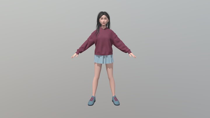 Lovely Girl 3D Model