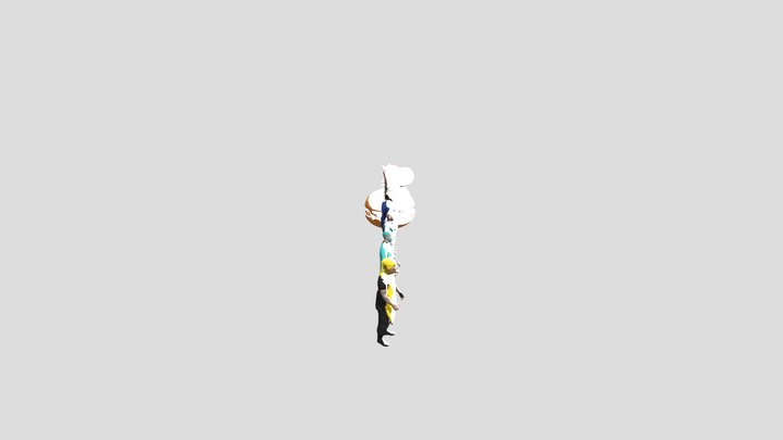 The Tim The Bald Head Backrooms Characters 3D Model
