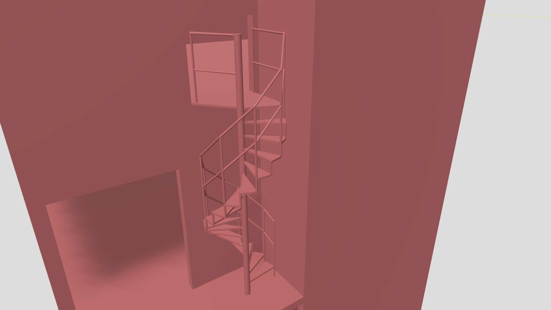 Escada Helicoidal - Vista 3D - {3D} - 3D model by joaoviniciusrl ...